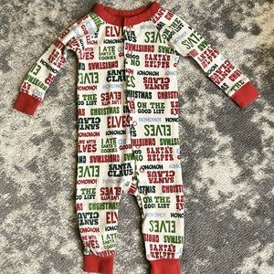 Baby Unisex Christmas Footless Sleeper Just One You (Carter's) 12 Months